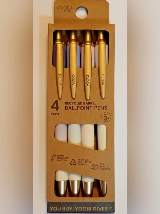Yoobi Ballpoint Pen 4-Pack