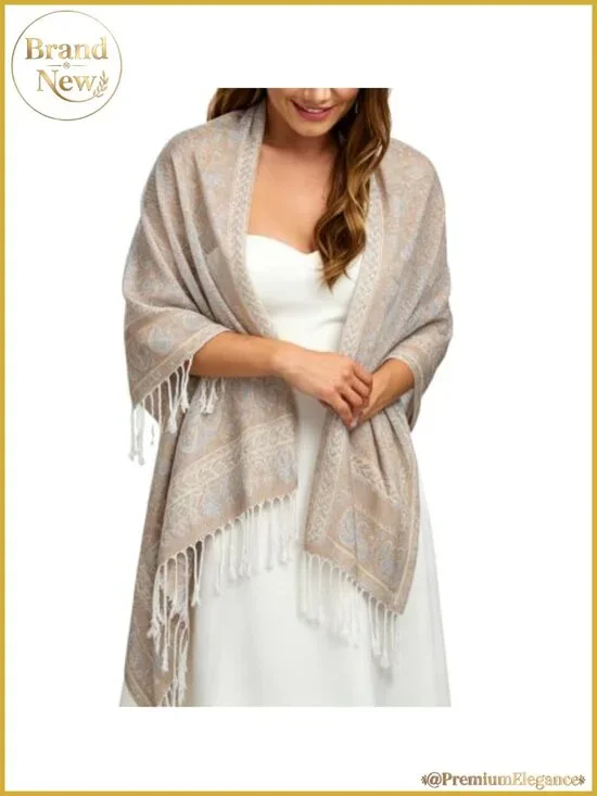 Large Paisley Jacquard Shawl Wrap Acrylic Oversized Scarf Women