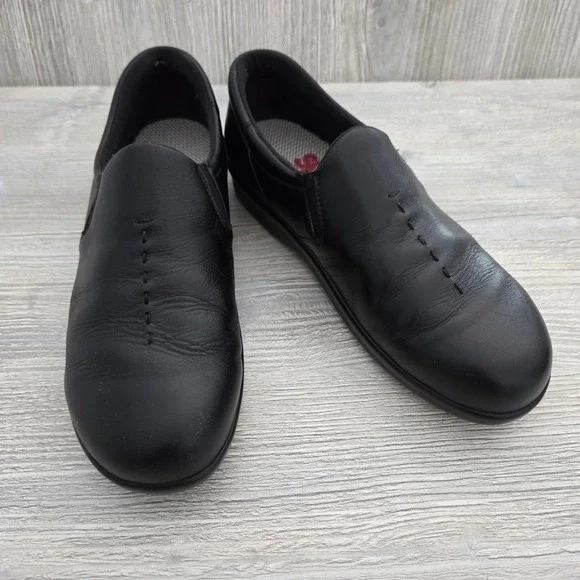 SAS Viva Tripad Comfort Loafers‎ Black Leather Slip On Shoes Womens 8 M