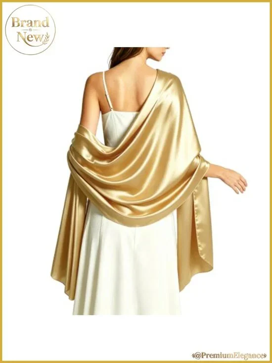 Satin Shawl Wrap for Evening Dresses Wedding Formal Cover Up