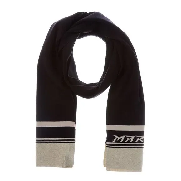 Isabel Marant Casey Wool-Blend Scarf, Black