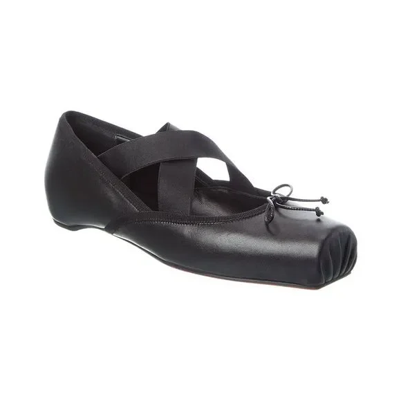 Christian Louboutin Cassiasticina Leather Ballerina Flat