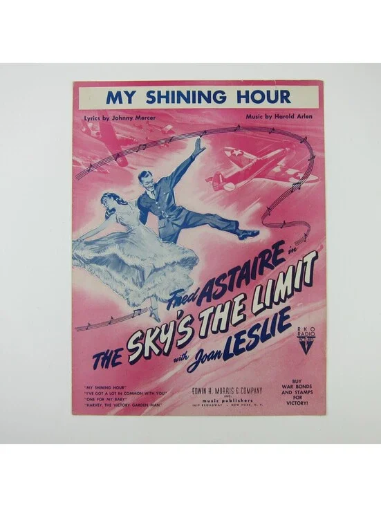 Sheet Music My Shining Hour The Sky's The Limit Fred Astaire Joan Leslie 1943