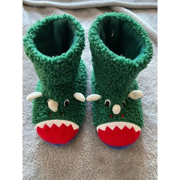 Totes Faux Wooly Fur Slippers Kids Shoe 13-1