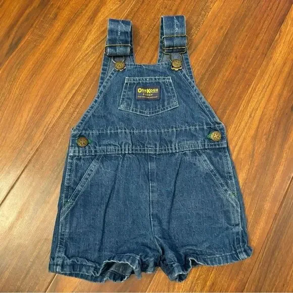 Osh Kosh B’Gosh vintage denim Vestbak overall shorts