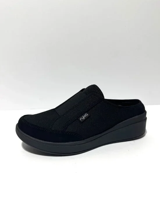 Ryka Womens Lounge Slip On Black Size 6W