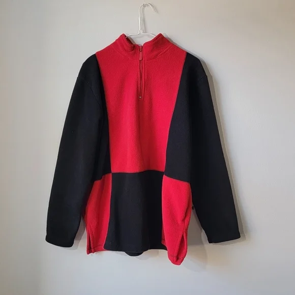 Classic Elements Bold Red Fleece Top