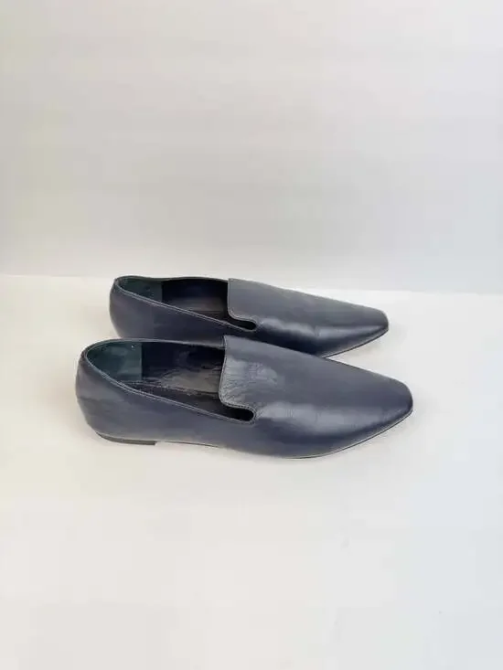 J.Crew Bennet Navy Blue Leather Loafers Size 8.5