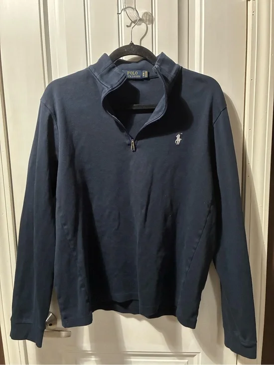 Ralph Lauren Navy Half-Zip Pullover Sweater