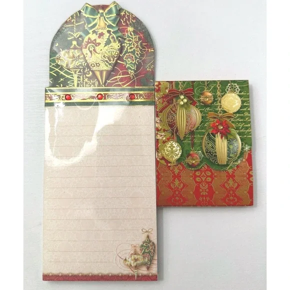 Punch Studio Christmas Notepad Set Ornaments