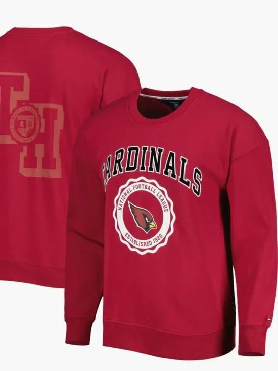 Arizona Cardinals Tommy Hilfiger Ronald Crew Sweatshirt NFL Red Size XL NWT