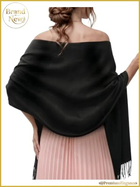 Buttery Soft Pashmina Shawl Wrap Wedding Bridal Evening Scarf Fringe
