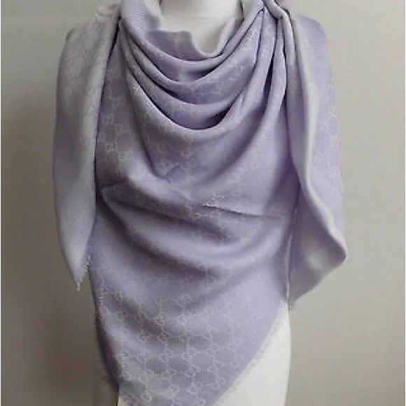 Gucci wool silk GG scarf