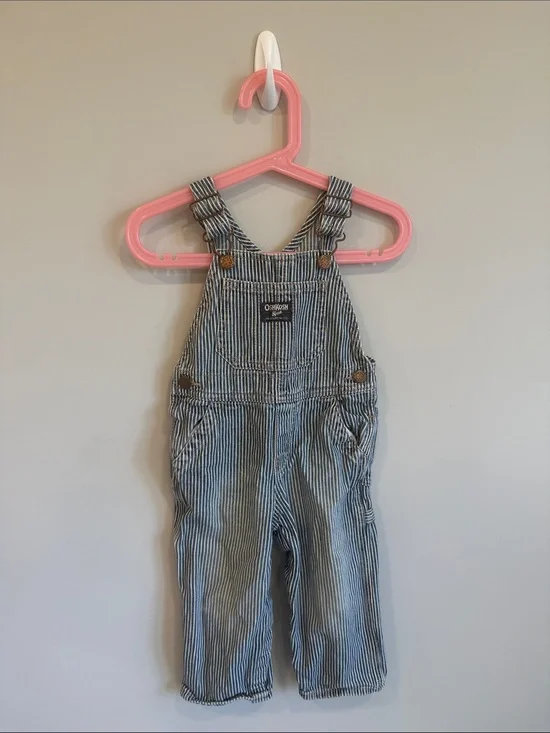 OshKosh B'gosh Blue and White Pinstripe Kids Overalls
