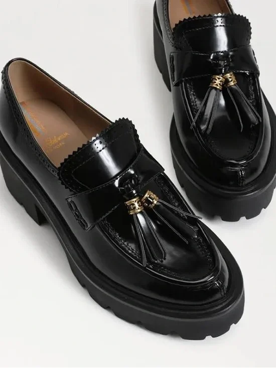 Sam Edelman Women’s Black Patent leather Tassel Loafers