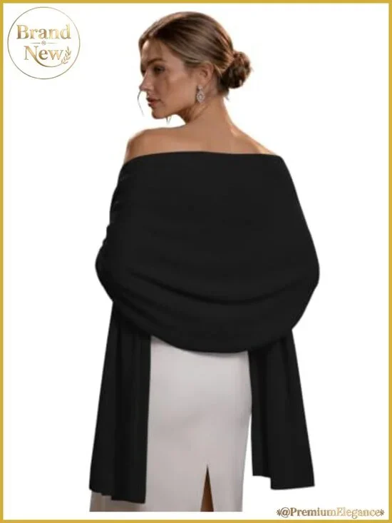 Wool Cashmere Pashmina Wrap Shawl Women's Extra Large Evening Scarf
