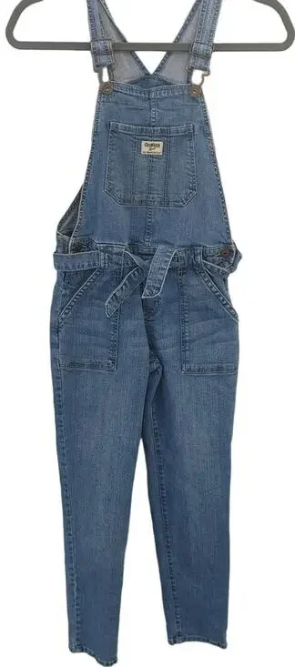 OshKosh Vestbak Girls Overalls Sz 12 12A Denim Jean