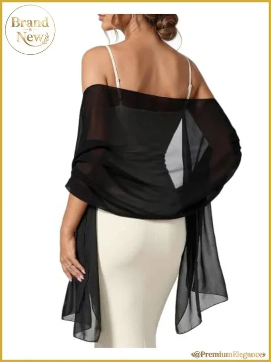 Chiffon Shawl Wrap for Women Evening Dresses Soft Scarf Formal Wedding