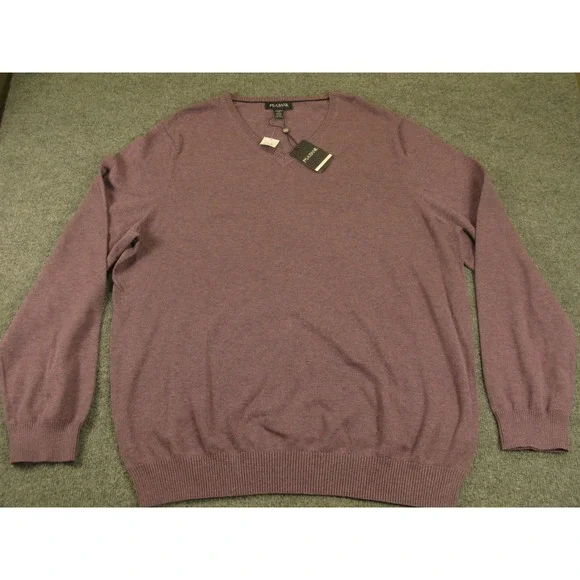Jos A Bank Mens‎ 3XLT Pima Cotton V-Neck Sweater Tailored Fit Purple NEW 2140