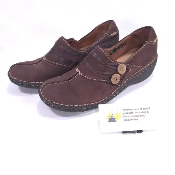 Clarks Artisan Active Air Mule Clog Flat Shoe Womens Size 7.5 82709 Brown Black