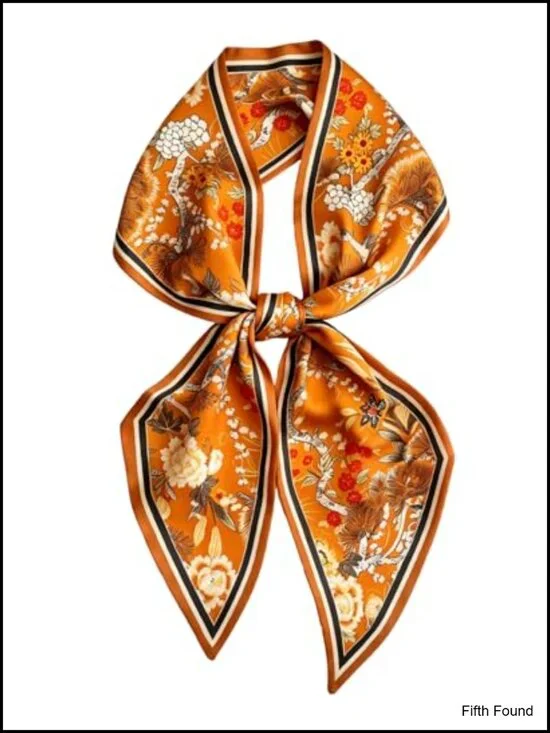 Silk Feeling Long Skinny Scarf Lightweight 58