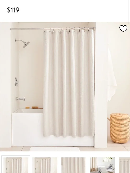 West elm European Flax Linen Shower Curtain