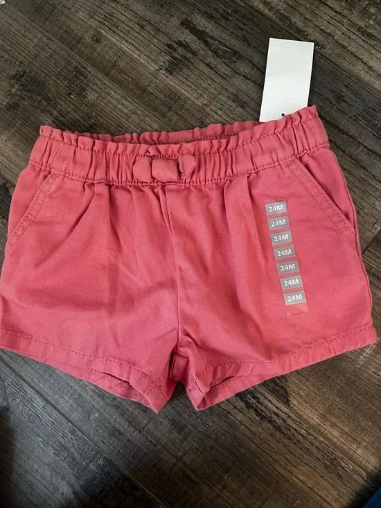 NWT OshKosh B'gosh Coral Pink Elastic-Waist Toddler Girls Shorts
