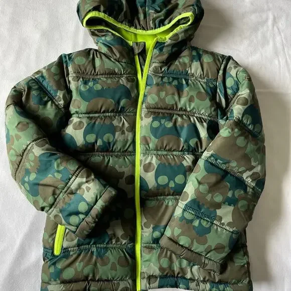 OshKosh Boys faded glory camouflage Puff jacket XS (4/5) Green