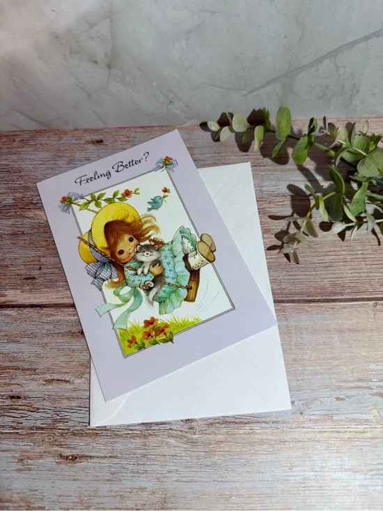 Vintage Greeting Card Feeling Better? Get Well Soon Made in USA