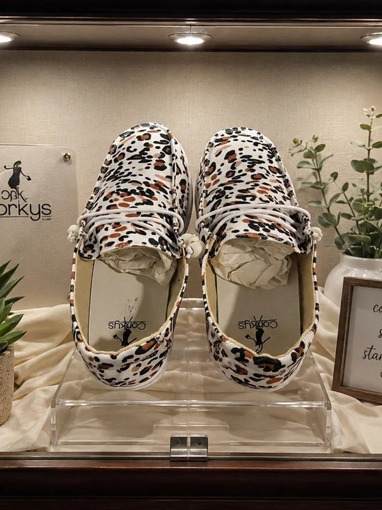 Corkys Leopard Print Slip-On Flats
