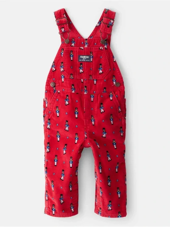 Oshkosh Nutcracker Christmas Corduroy Overalls
