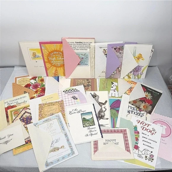 Greeting Card Mixed Assorted LOT All Occasion Stationery Ephemera Bundle