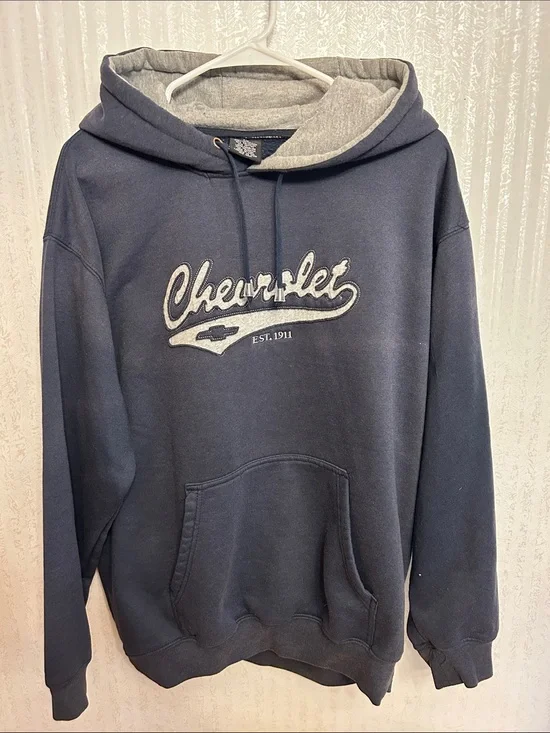 Chevrolet unisex Navy Pullover Chevy Hoodie Sweatshirt