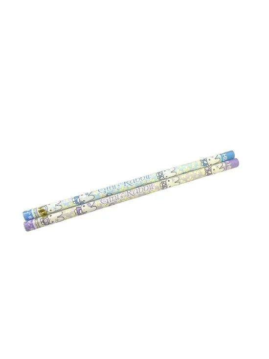 Vintage Sanrio Gini Rabbit Triangular Shaped Pencils Purple Blue NWT Rare