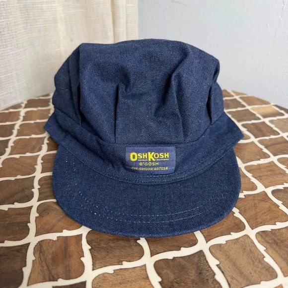 NWT Vintage OshKosh B'Gosh Denim Hat Snap Back Kids Youth‎ Size 2-7 Years USA