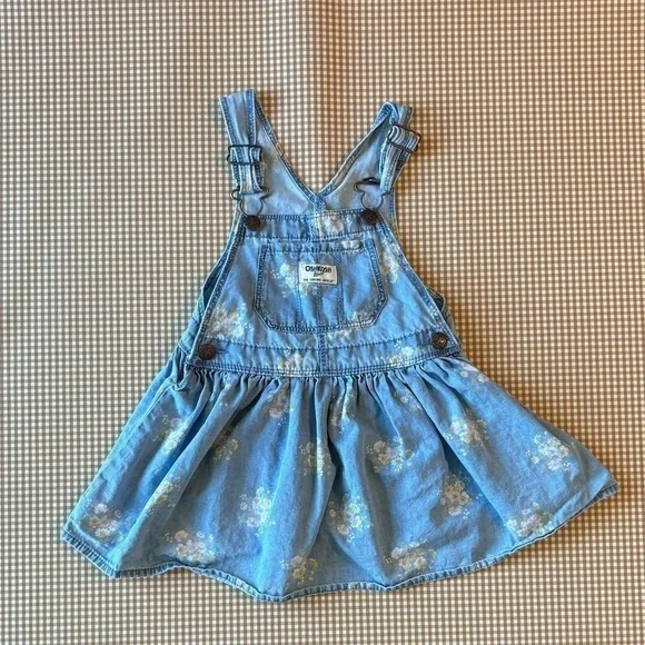 Oshkosh Floral toddler overalls style dress.‎ Size 3T