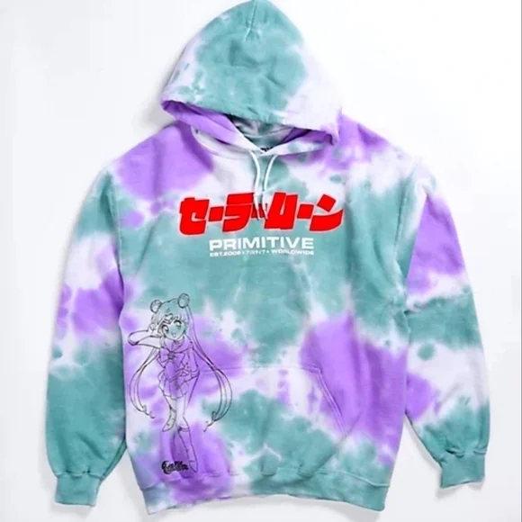 Sailor Moon Primitive Tiedye Hoodie S