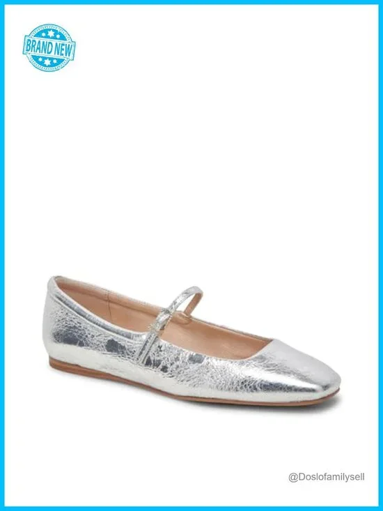 Dolce Vita Reyes Ballet Flats Round Toe Leather Buckle Comfort