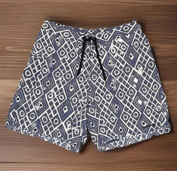 PATAGONIA-M's Paddler Swim/Board Shorts-Mens 36-Tribal/Geometric-AOP Pattern-Y2K