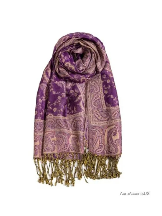 Reversible Pashmina Feel Rave Scarf Wrap Viscose Acrylic Large Travel Shawl