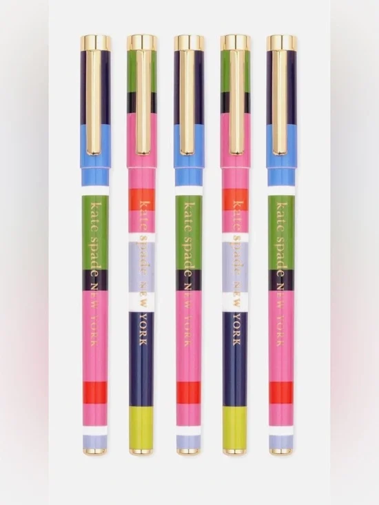 Kate Spade Sunny Day Stripe Fine Tip Pen Set