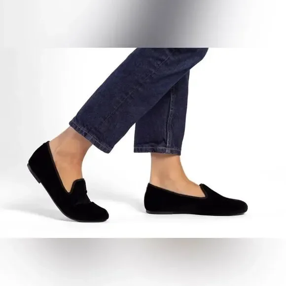Birdies Black Velvet Loafers Women’s 11