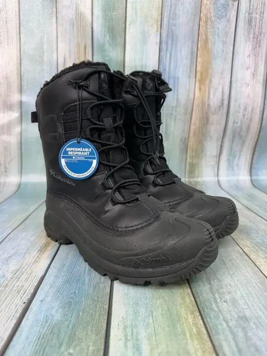 Columbia Youth Bugaboot Size 7 NEW Black Winter Snow Waterproof Tall Boot