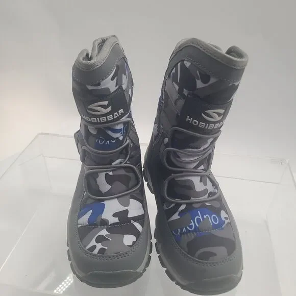 Hobibear Snow Boots Size 2 Grey Camoflauge AW3771 210(2) - boys/girls
