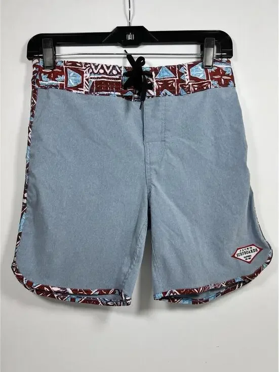 Jacks Surfboards Board Shorts Men’s 28 Blue Red Trim Swim Trunks