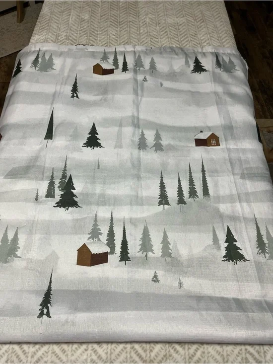 Woolrich Cozy Cabin Forest Print Shower Curtain
