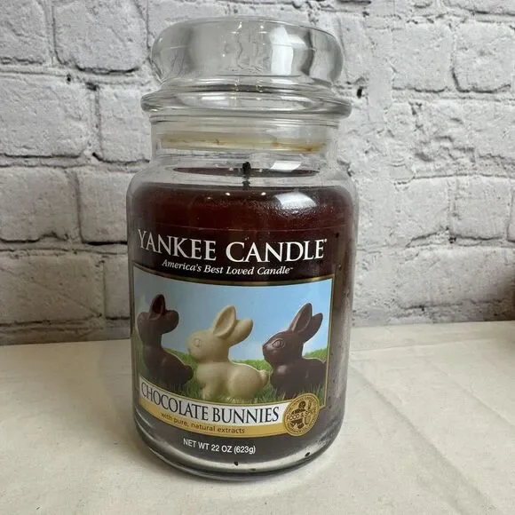 YANKEE CANDLE CHOCOLATE BUNNIES CANDLE 22OZ Best Loved‎ Candles TESTED WICK
