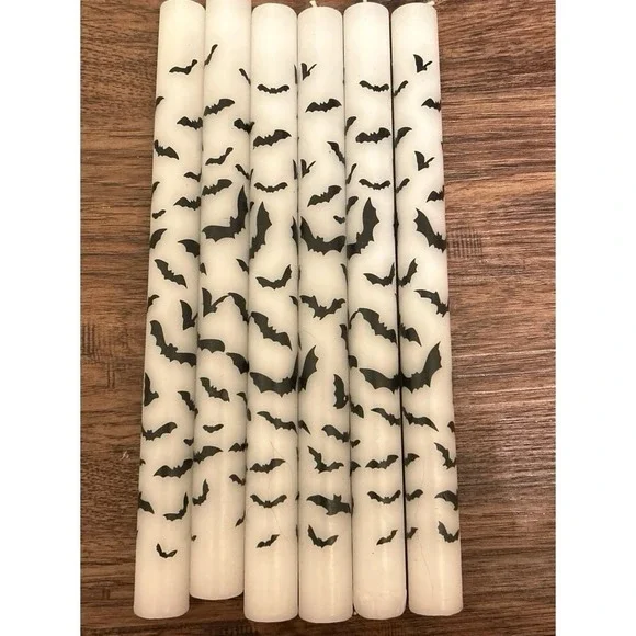 Halloween Spooky‎ Bat Candles Taper Candlestick (Set of 6) Martha Stewart Style
