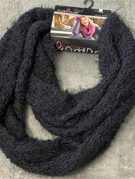 Cuddl Duds Navy Plush Infinity Scarf