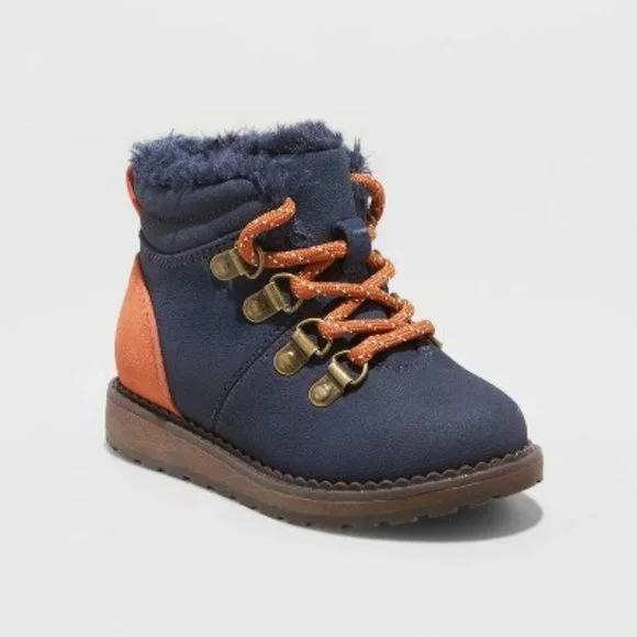 Toddler Boys RykerCombat‎ Lace-Up Boots Navy - Cat & Jack